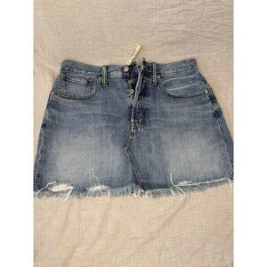 Madewell Women's Size 28 Rigid Denim Relaxed Mini Skirt in Rosehill Wash AL371